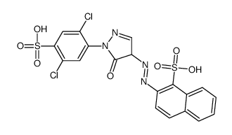 2-[[1-(2,5-dichloro-4-sulfophenyl)-5-oxo-4H-pyrazol-4-yl]diazenyl]naphthalene-1-sulfonic acid结构式