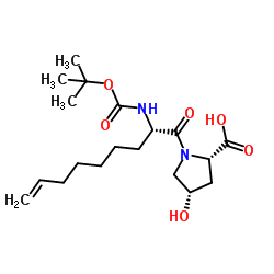 (2S,4S)-1-((S)-2-((tert-butoxycarbonyl)amino)non-8-enoyl)-4-hydroxypyrrolidine-2-carboxylic acid picture