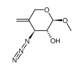 methyl 3-azido-3,4-dideoxy-4-C-methylene-α-L-threo-pentopyranoside Structure