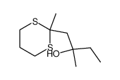 2-methyl-1-(2-methyl-1,3-dithian-2-yl)butan-2-ol结构式