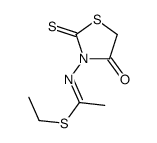 ethyl N-(4-oxo-2-sulfanylidene-1,3-thiazolidin-3-yl)ethanimidothioate结构式