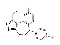 4H-(1,2,4)Triazolo(4,3-a)(1)benzazepine, 5,6-dihydro-1-ethyl-9-fluoro- 6-(4-fluorophenyl)-结构式