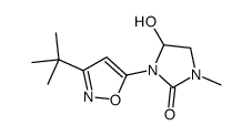 3-(3-tert-butyl-1,2-oxazol-5-yl)-4-hydroxy-1-methylimidazolidin-2-one结构式