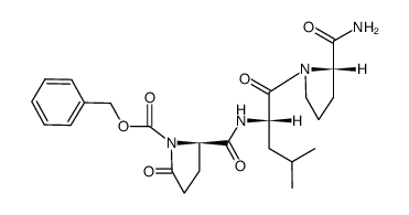 N-(benzyloxycarbonyl)-D-pyroglutamyl-L-leucyl-L-prolinamide Structure