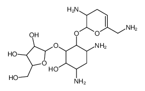 2-[3,5-diamino-2-[[3-amino-6-(aminomethyl)-3,4-dihydro-2H-pyran-2-yl]oxy]-6-hydroxycyclohexyl]oxy-5-(hydroxymethyl)oxolane-3,4-diol Structure