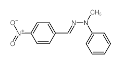 N-methyl-N-[(4-nitrophenyl)methylideneamino]aniline structure