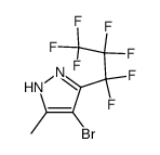 4-bromo-5-methyl-3-(perfluoropropyl)-1H-pyrazole Structure