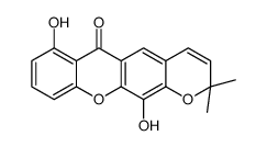 7,12-dihydroxy-2,2-dimethylpyrano[3,2-b]xanthen-6-one结构式