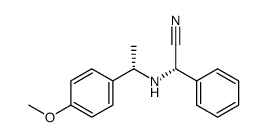 (S)-2-(((S)-1-(4-methoxyphenyl)ethyl)amino)-2-phenylacetonitrile Structure