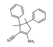 1-amino-2-cyano-3,4-dimethyl-3,4-diphenylcyclopent-1-ene结构式