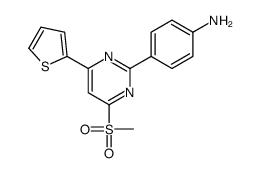 4-(4-methylsulfonyl-6-thiophen-2-ylpyrimidin-2-yl)aniline Structure
