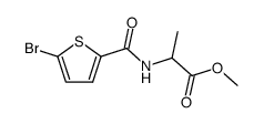 (5-bromo-2-thenoyl)-DL-Ala-OMe Structure