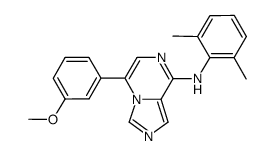 N-(2,6-dimethylphenyl)-5-(3-methoxyphenyl)imidazo[1,5-a]pyrazin-8-amine结构式
