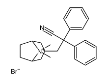 3-(2-氰基-2,2-二苯基乙基)-8,8-二甲基-8-氮杂二环[3.2.1]辛烷溴化物结构式