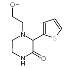 4-(2-Hydroxyethyl)-3-(2-thienyl)piperazinone structure