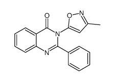 3-(3-methyl-1,2-oxazol-5-yl)-2-phenylquinazolin-4-one Structure