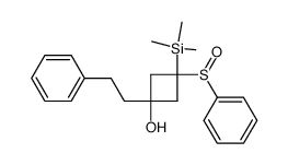 1-phenethyl-3-(phenylsulfinyl)-3-(trimethylsilyl)cyclobutan-1-ol结构式