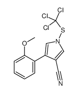 4-(2-methoxyphenyl)-1-(trichloromethylsulfanyl)pyrrole-3-carbonitrile Structure