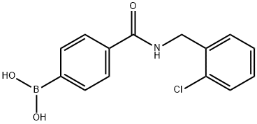 4-(2-氯苄氨基甲酰基)苯基硼酸结构式