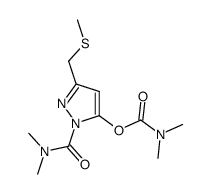 N,N-dimethyl O-(1-dimethyl-carbamoyl-3-methylthiomethyl-pyrazol-5-yl) carbamate结构式
