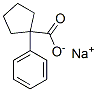 1-Phenyl-1-cyclopentanecarboxylic acid sodium salt structure