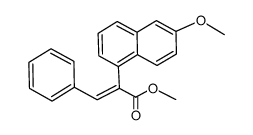 methyl (E)-2-(6-methoxynaphthalen-1-yl)-3-phenylacrylate结构式