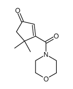 4,4-Dimethyl-3-(morpholin-4-ylcarbonyl)cyclopent-2-en-1-on结构式