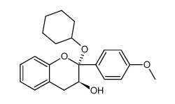 2,3-cis-2-cyclohexyloxy-4'-methoxyflavan-3-ol结构式
