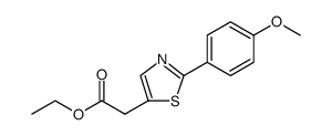 5-Thiazoleacetic acid, 2-(4-methoxyphenyl)-, ethyl ester结构式