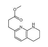 methyl 3-(5,6,7,8-tetrahydro-1,8-naphthyridin-2-yl)propanoate结构式