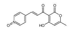 4-<3-(4-Hydroxy-6-methyl-2-oxo-3-pyranyl)-3-oxo-1-propenyl>-pyridin-1-oxid Structure