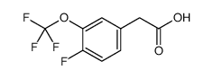 4-FLUORO-3-(TRIFLUOROMETHOXY)PHENYLACETIC ACID结构式