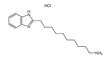 2-(10-aminodecyl)benzimidazole hydrochloride结构式