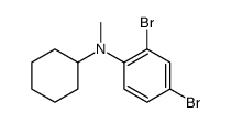 2,4-dibromo-N-cyclohexyl-N-methylaniline Structure