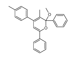 2-methoxy-3-methyl-4-(4-methylphenyl)-2,6-diphenylpyran结构式