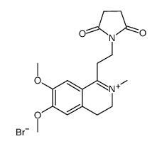 bromure de β-succinimidoethyl-1 methyl-2 dimethoxy-6,7 dihydro-3,4 isoquinoleine HBr Structure