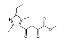 1H-Pyrazole-4-butanoic acid, 1-ethyl-3,5-dimethyl-α,γ-dioxo-, methyl ester结构式