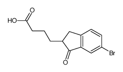 4-(5-bromo-3-oxo-1,2-dihydroinden-2-yl)butanoic acid结构式