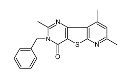 3-benzyl-2,7,9-trimethylpyrido[2,3]thieno[2,4-d]pyrimidin-4-one结构式