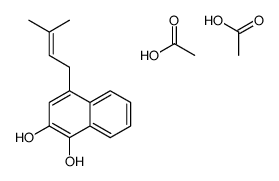 acetic acid,4-(3-methylbut-2-enyl)naphthalene-1,2-diol结构式