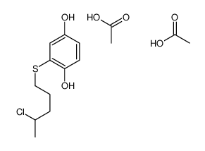 acetic acid,2-(4-chloropentylsulfanyl)benzene-1,4-diol Structure