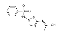 N-[5-(benzenesulfonamido)-1,3-thiazol-2-yl]acetamide结构式