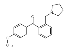 2-PYRROLIDINOMETHYL-4'-THIOMETHYLBENZOPHENONE结构式