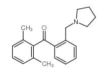 2,6-DIMETHYL-2'-PYRROLIDINOMETHYL BENZOPHENONE structure