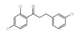 2'-CHLORO-3-(3-CHLOROPHENYL)-4'-FLUOROPROPIOPHENONE结构式