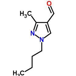 1-Butyl-3-methyl-1H-pyrazole-4-carbaldehyde结构式