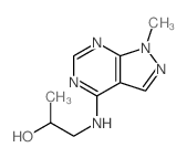 1-[(9-methyl-2,4,8,9-tetrazabicyclo[4.3.0]nona-1,3,5,7-tetraen-5-yl)amino]propan-2-ol structure