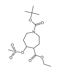 1-tert-butyl 4-ethyl 5-[(methylsulfonyl)oxy]azepane-1,4-dicarboxylate Structure