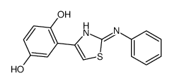 2-(2-anilino-1,3-thiazol-4-yl)benzene-1,4-diol结构式