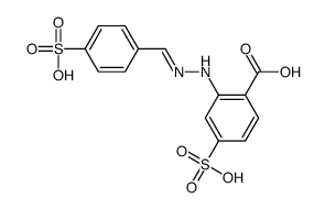 4-sulfo-2-[2-[(4-sulfophenyl)methylidene]hydrazinyl]benzoic acid Structure